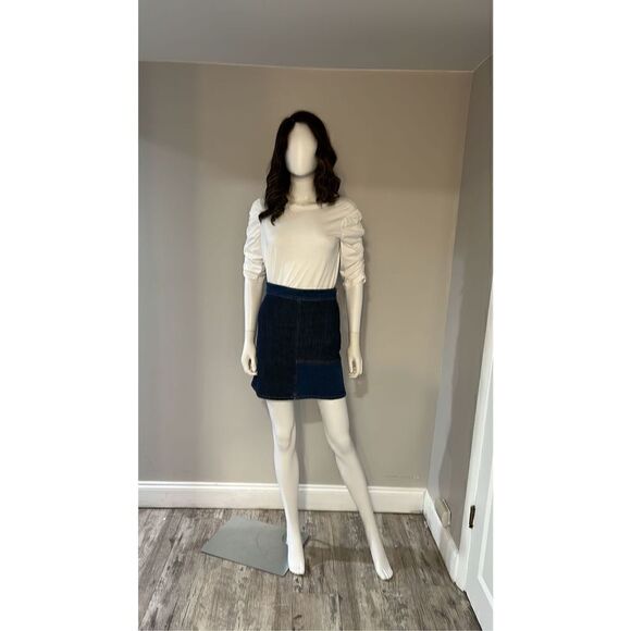 SEE BY Chloe Patchwork Denim Miniskirt Size 2 (34) NWT - Picture 9 of 12